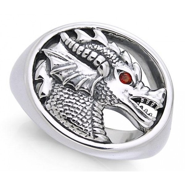 King Arthur Pendragon Seal Garnet Ring