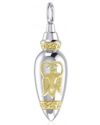 Goddess Silver and Gold Bottle Pendant