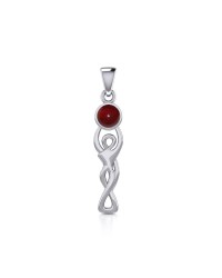 Moon Goddess Garnet Pendant