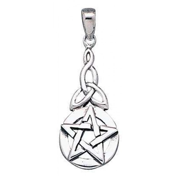 Pentacle Knot Sterling Silver Pentagram Pendant