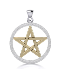 Pentagram Silver and Gold Pendant