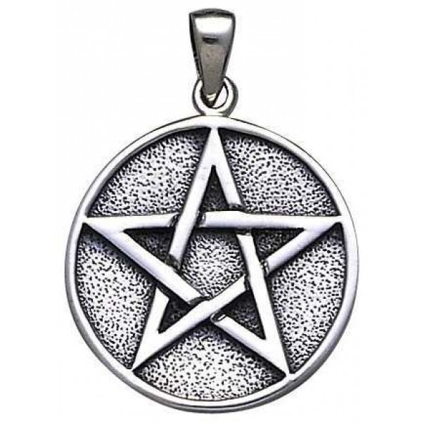 Pentacle Solid Silver Pentagram Pendant