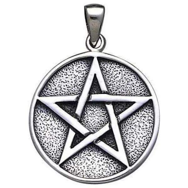 Pentacle Solid Silver Pentagram Pendant