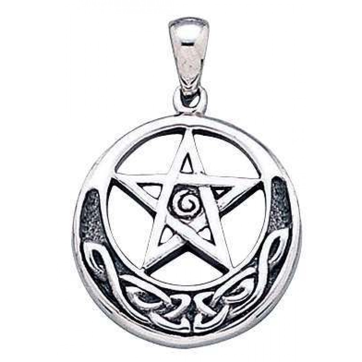 Pentagram Pendant Silver Handmade Necklace Sterling 925 Star Witch Wicca  Protection Zircon Celtic Sterling 925 Gothic