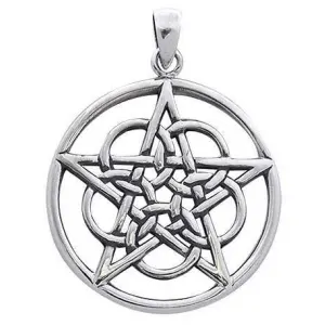 Woven Pentacle Pendant in Sterling Silver