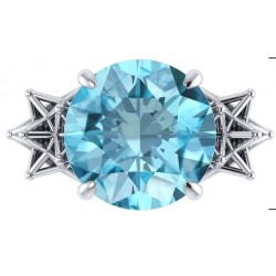 Sacred Hexagon Gemstone Silver Ring