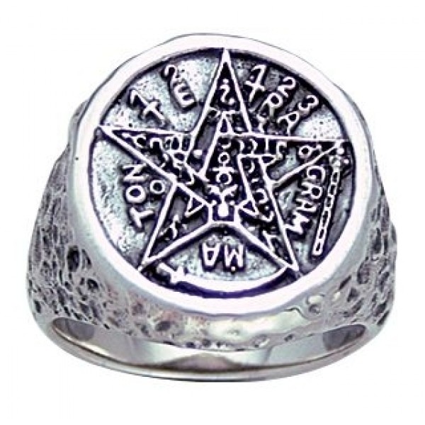 Tetragrammaton Pentacle of Solomon Signet Ring