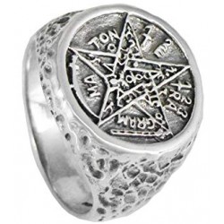 Tetragrammaton Pentacle of Solomon Signet Ring