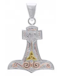 Thors Hammer 3 Tone Mjolnir Pendant