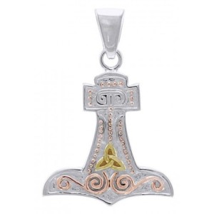 Thors Hammer 3 Tone Mjolnir Pendant