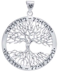 Wiccan Tree of Life Rune Pendant