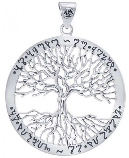 Wiccan Tree of Life Rune Pendant