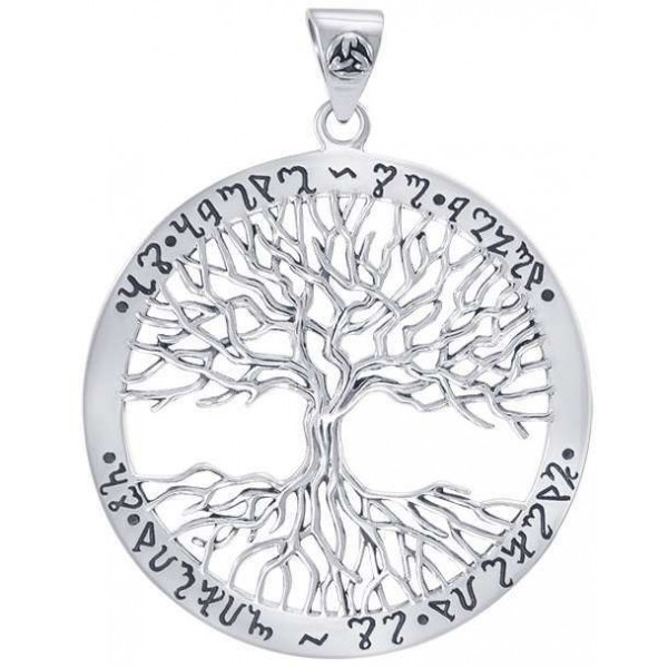 Wiccan Tree of Life Rune Pendant