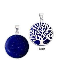 Tree of Life Lapis Silver Pendant 