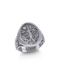 Tree of Life Mens Signet Ring