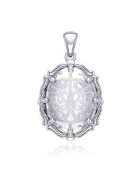 Tree of Life Natural Clear Quartz Pendant