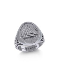 Viking Valknut Mens Signet Ring