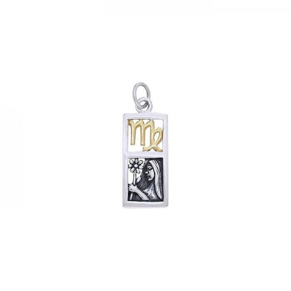 Virgo Silver and Gold Charm