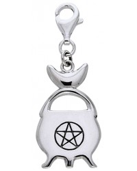 Witches Cauldron Sterling Silver Clip Charm