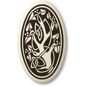 Sacred Tree of Life Porcelain Oval Necklace