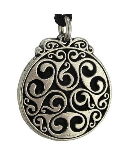 Triscele of Dana Spiral of Eternal Life Pewter Necklace