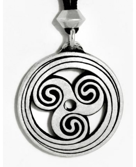 Celtic Spiral Pewter Necklace