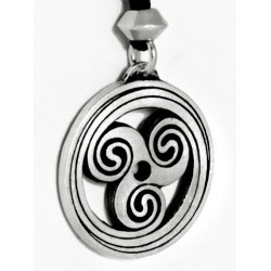 Celtic Spiral Pewter Necklace