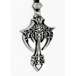 Gothic Cross Pewter Necklace