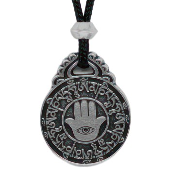 Hamsa Protection Pewter Pendant