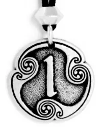 Isa - Rune of Duration Pewter Talisman