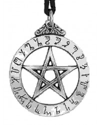 Witches Rune Pewter Magical Pendant