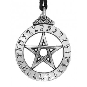 Witches Rune Pewter Magical Pendant
