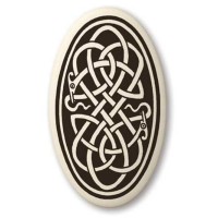 Celtic Serpent Oval Porcelain Necklace