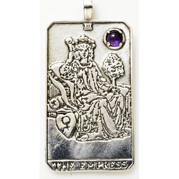 Empress Large Gemstone Tarot Pendant