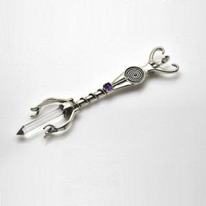 Earth Dreamer Goddess Wand Pendant with Gemstone