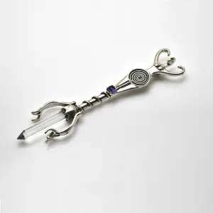 Earth Dreamer Goddess Wand Pendant with Gemstone