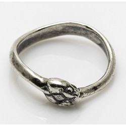 Ouroboros Snake Sterling Silver Ring