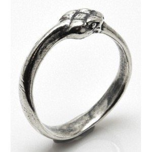 Ouroboros Snake Sterling Silver Ring