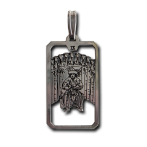 Nine of Cups Small Tarot Pendant