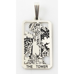 The Tower Small Tarot Pendant