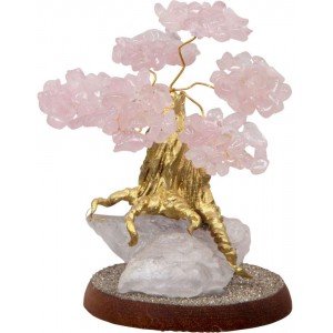 Rose Quartz Gemstone Wishing Tree