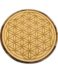 Flower of Life Wood Crystal Grid