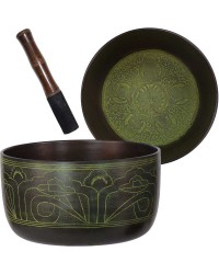 Green Flat Side 6 Inch Singing Bowl