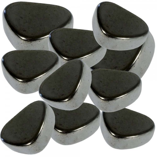 Magnetic Hematite Tumbled Stones - 1 Pound Bag