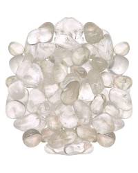 Clear Quartz Tumbled Stones - 1 Pound Bag