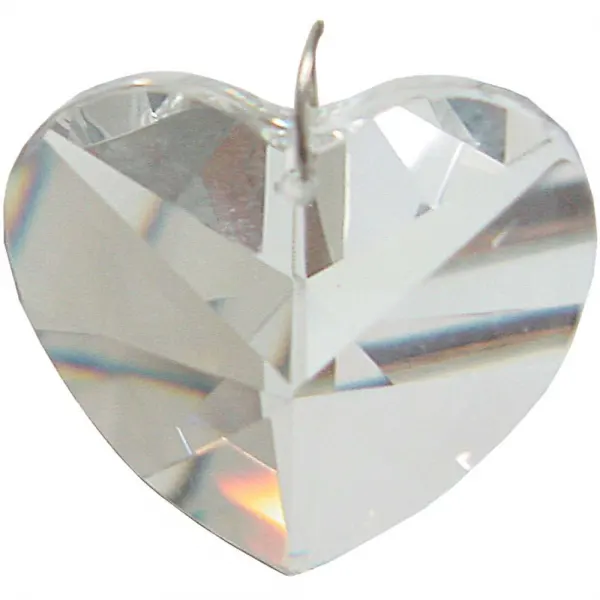 Crystal Prism Faceted Heart