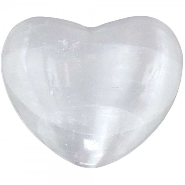 Selenite Heart Stone in 2 Sizes