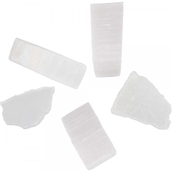 Selenite Rough Gemstones Pack of 20