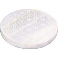 Flower of Life Selenite Charging Disk