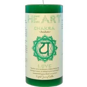 Heart Chakra Green Pillar Candle